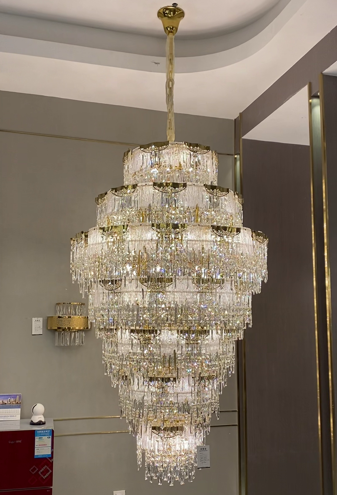 Luxury Extra Large Multi-tier Meilting Ice Crystal Chandelier for Staircase/Foyer/Entryway/Hotel - Richardrider