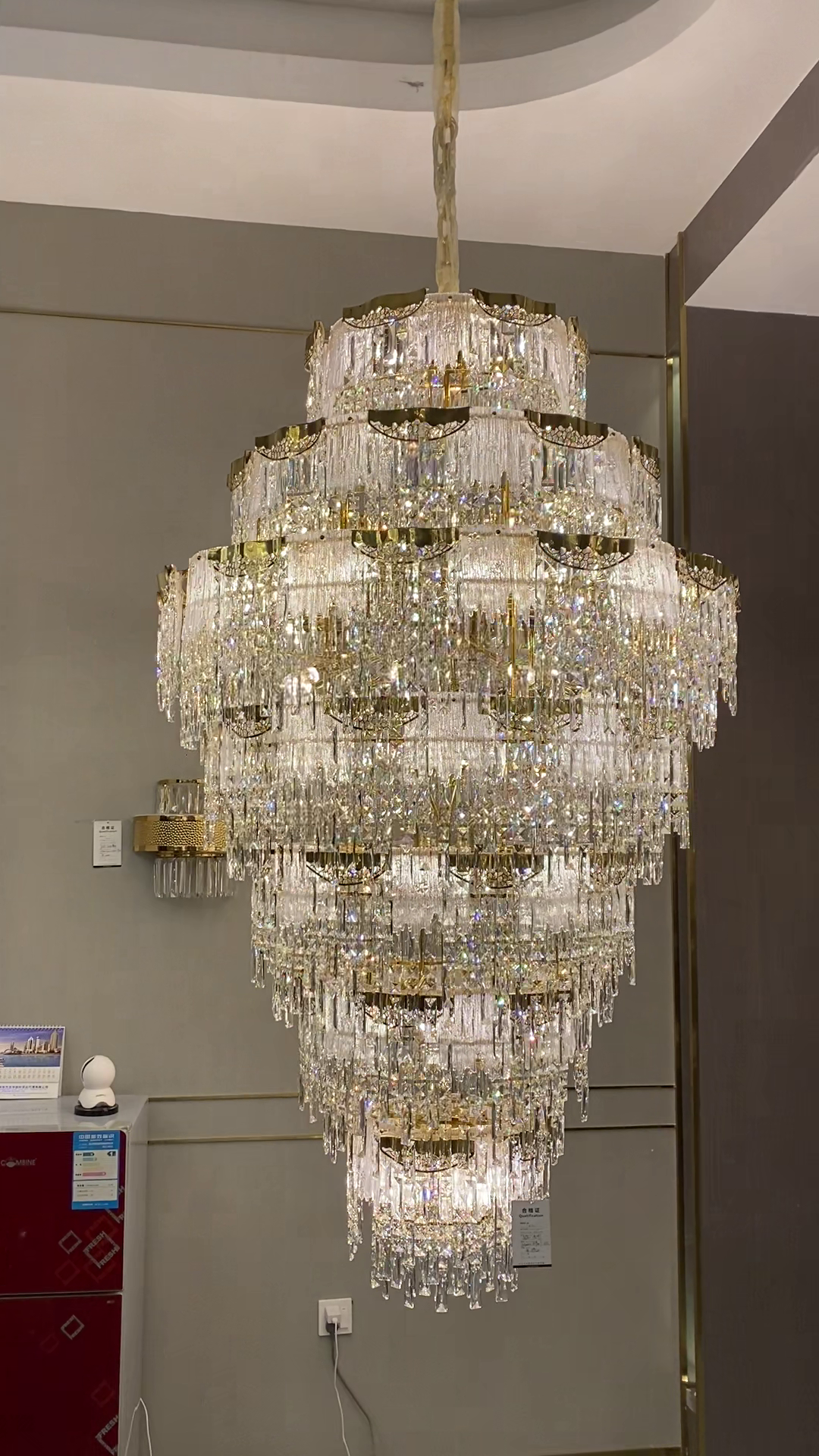 Luxury Extra Large Multi-tier Meilting Ice Crystal Chandelier for Staircase/Foyer/Entryway/Hotel - Richardrider