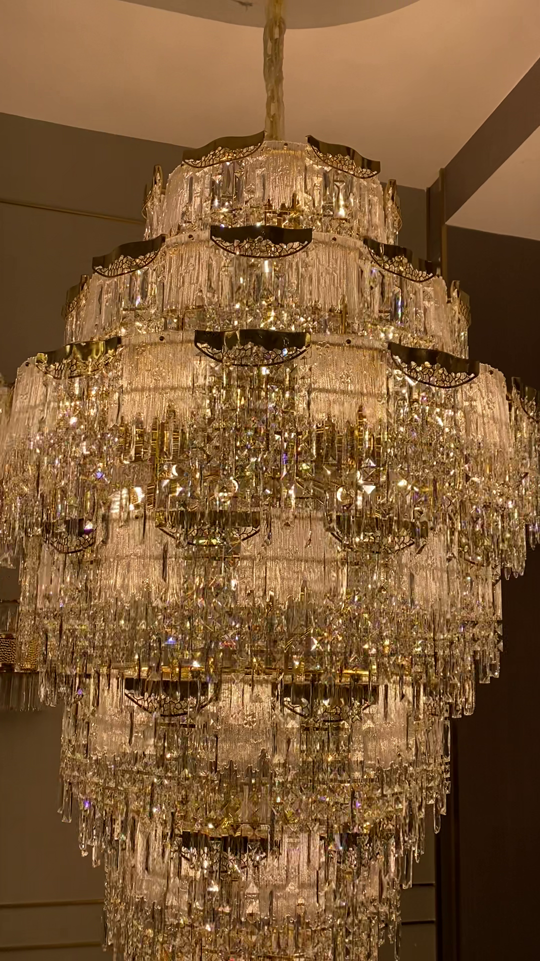 Luxury Extra Large Multi-tier Meilting Ice Crystal Chandelier for Staircase/Foyer/Entryway/Hotel - Richardrider