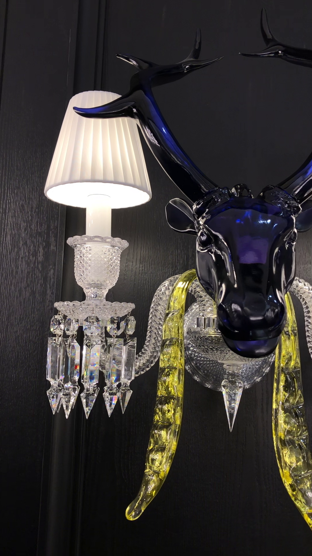 Maria Classic Colorful Candle Branch Blue Deer Crystal Chandelier for Living Room/Dining Room - Richardrider