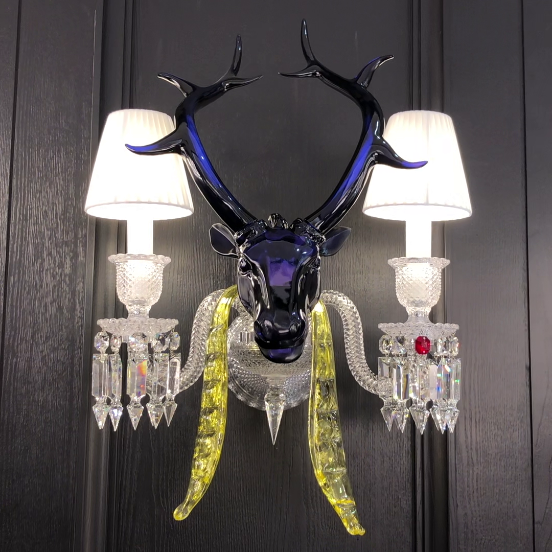 Maria Classic Colorful Candle Branch Blue Deer Crystal Chandelier for Living Room/Dining Room - Richardrider