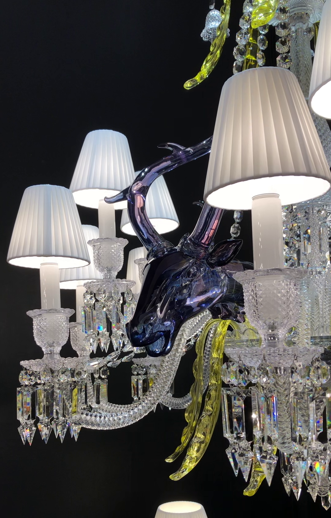 Maria Classic Colorful Candle Branch Blue Deer Crystal Chandelier for Living Room/Dining Room - Richardrider