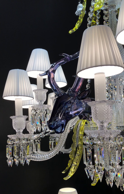 Maria Classic Colorful Candle Branch Blue Deer Crystal Chandelier for Living Room/Dining Room - Richardrider