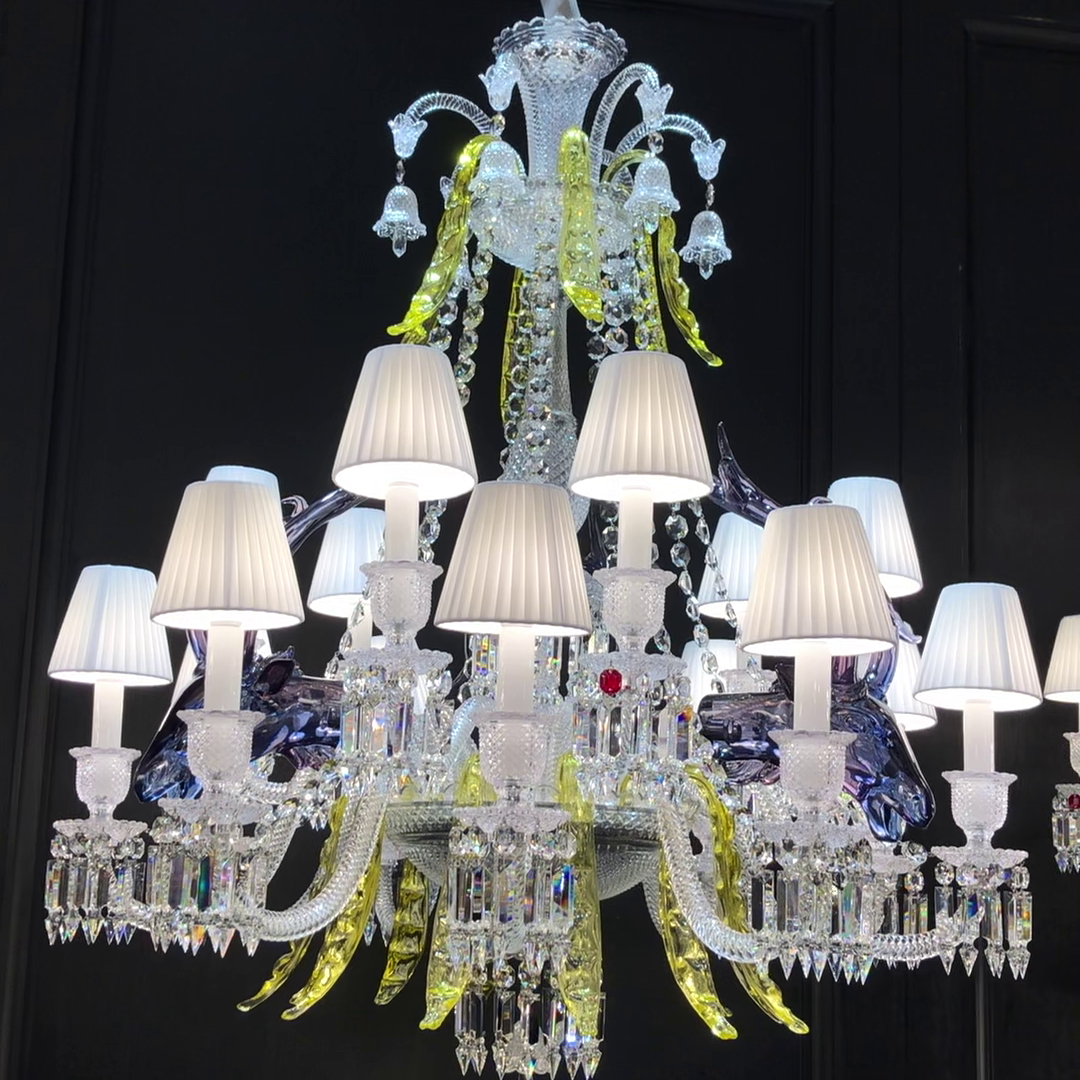 Maria Classic Colorful Candle Branch Blue Deer Crystal Chandelier for Living Room/Dining Room - Richardrider