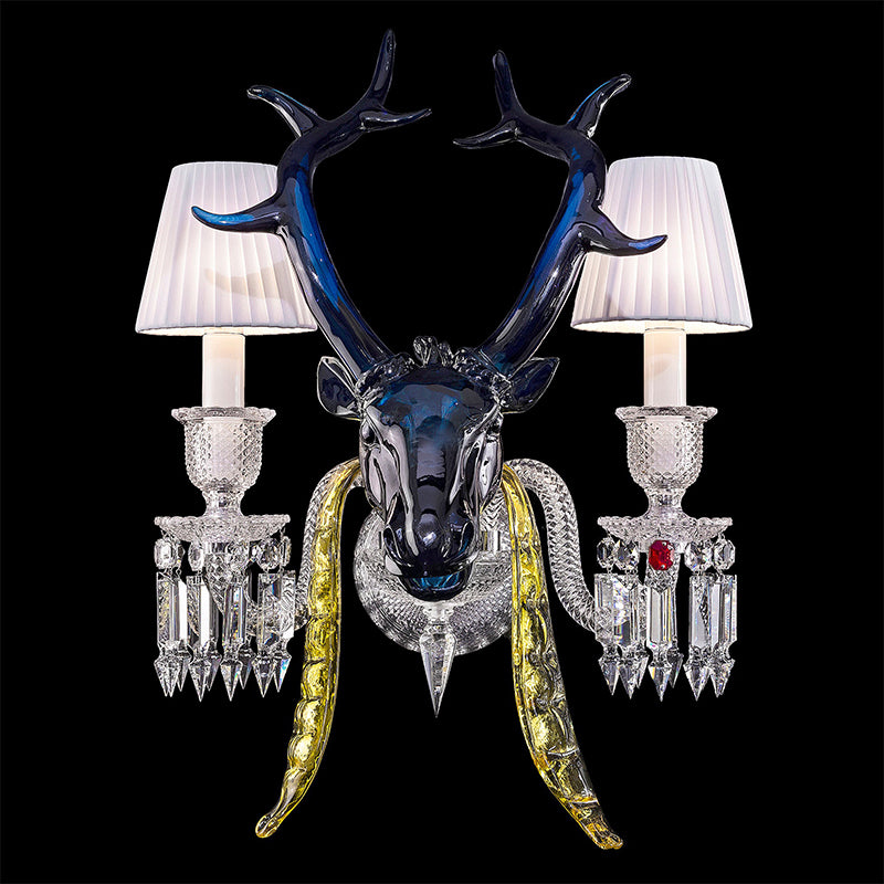 Maria Classic Colorful Candle Branch Blue Deer Crystal Chandelier for Living Room/Dining Room - Richardrider