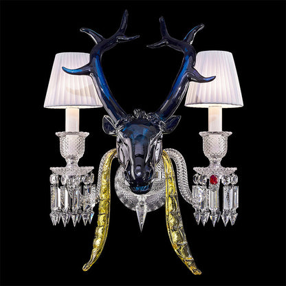 Maria Classic Colorful Candle Branch Blue Deer Crystal Chandelier for Living Room/Dining Room - Richardrider