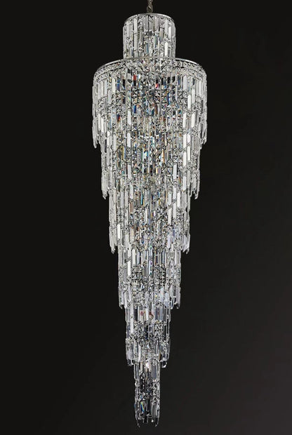 Luxury Large Crystal Chandelier For Hight Ceiling Living Room Long Staircase Light Fixture - Richardrider