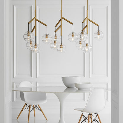 Art Glass Ball Sedona Triple Chandelier - Richardrider