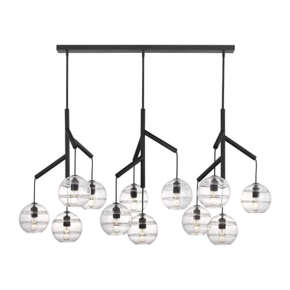 Art Glass Ball Sedona Triple Chandelier - Richardrider