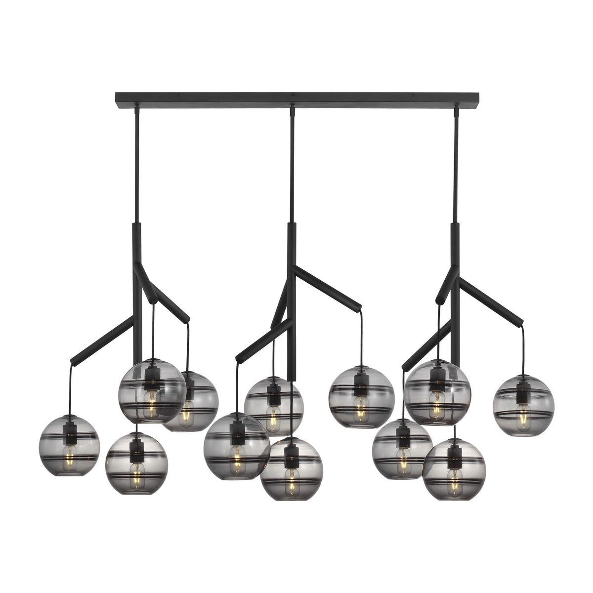 Art Glass Ball Sedona Triple Chandelier - Richardrider