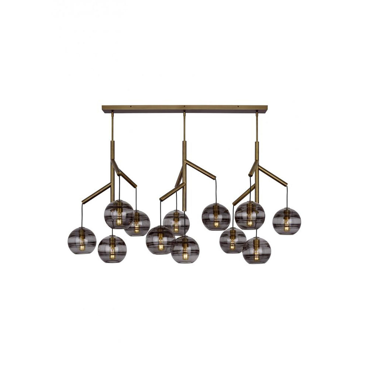 Art Glass Ball Sedona Triple Chandelier - Richardrider