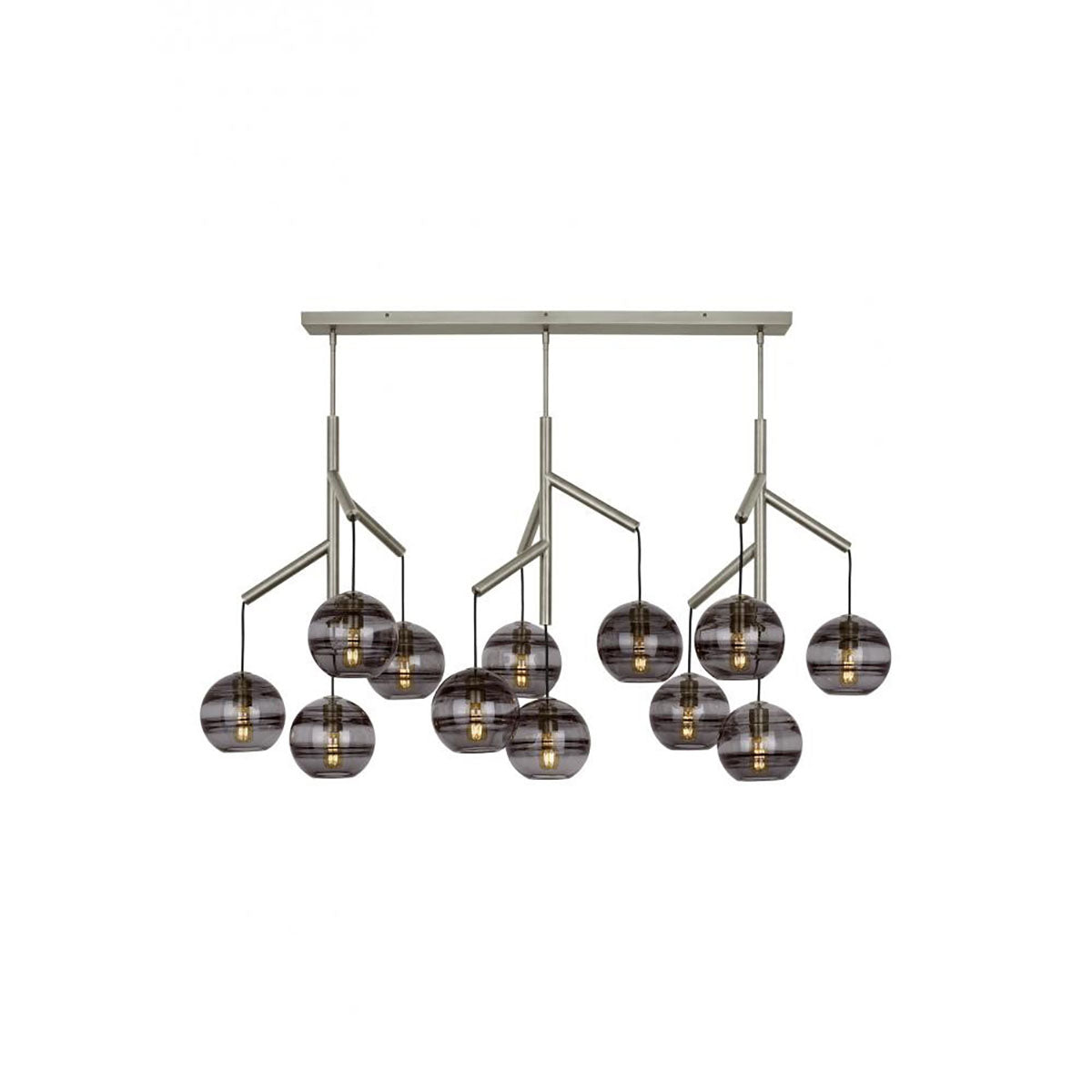 Art Glass Ball Sedona Triple Chandelier - Richardrider