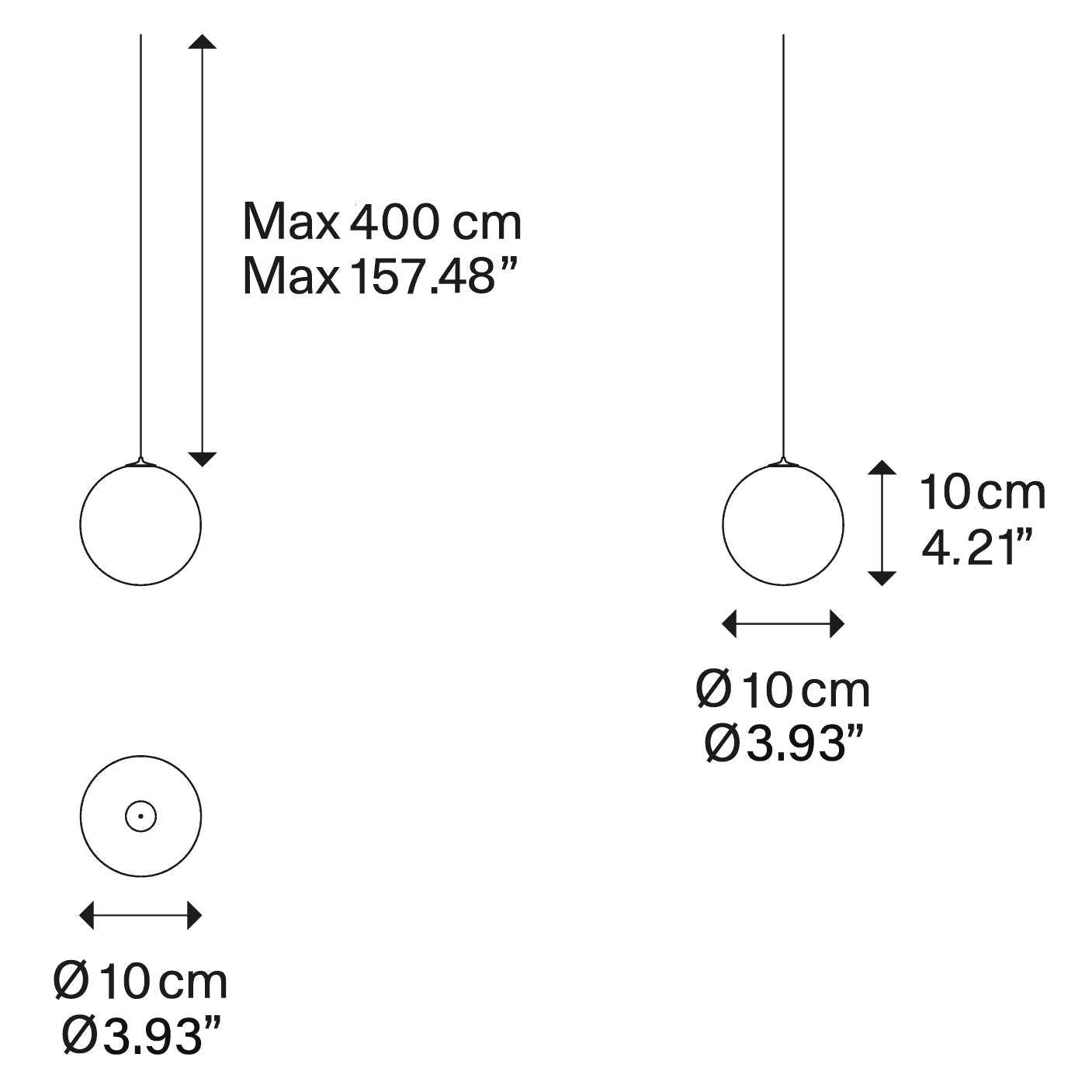 Aviulora Solo Multi-Light Round Chandelier Blown Glass & Steel