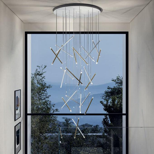 Modern Italian Creative Art Sticks Ceiling Chandelier for Living Room/Staircase/Hotel Lobby - Richardrider